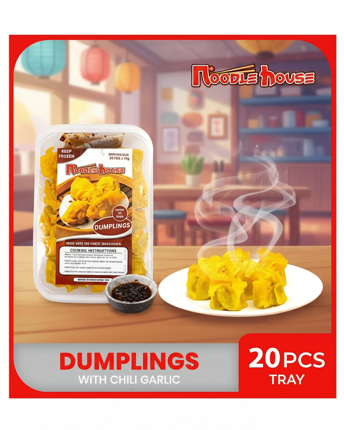 NH Dumplings 20's with Chili Garlic Sauce (20pcs Frozen)