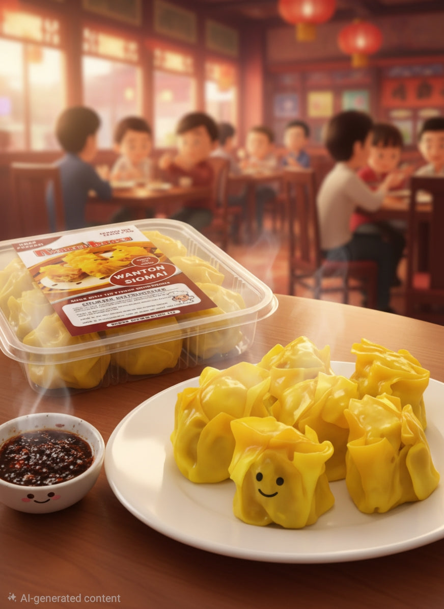 NH Pork Wanton Tray 20's with Chili Garlic Sauce (20pcs Frozen)