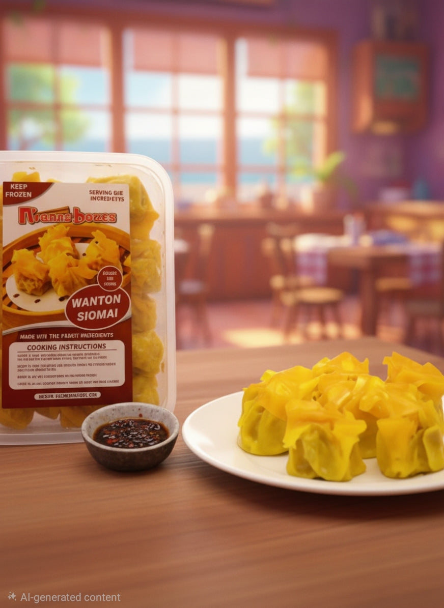 NH Pork Wanton Tray 20's with Chili Garlic Sauce (20pcs Frozen)
