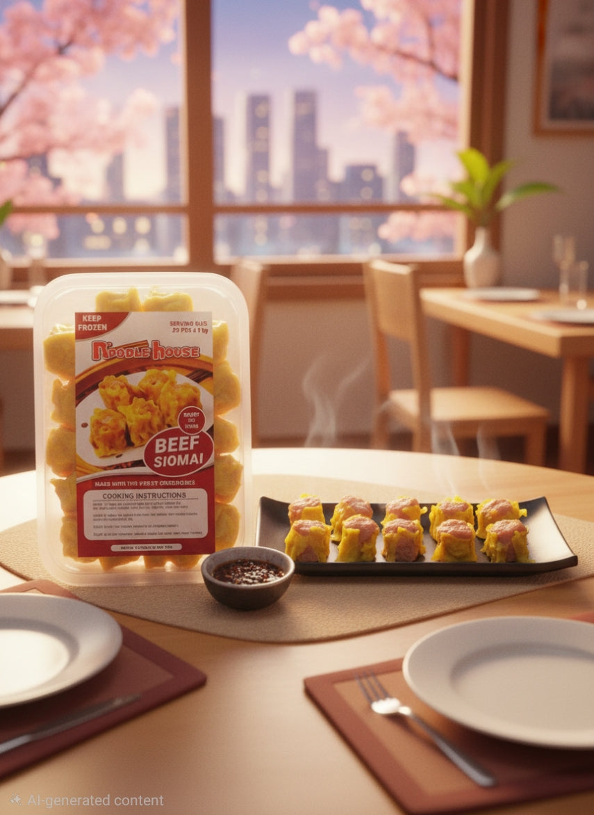 NH Beef Siomai Tray 20's with Garlic Sauce (20pcs Frozen)
