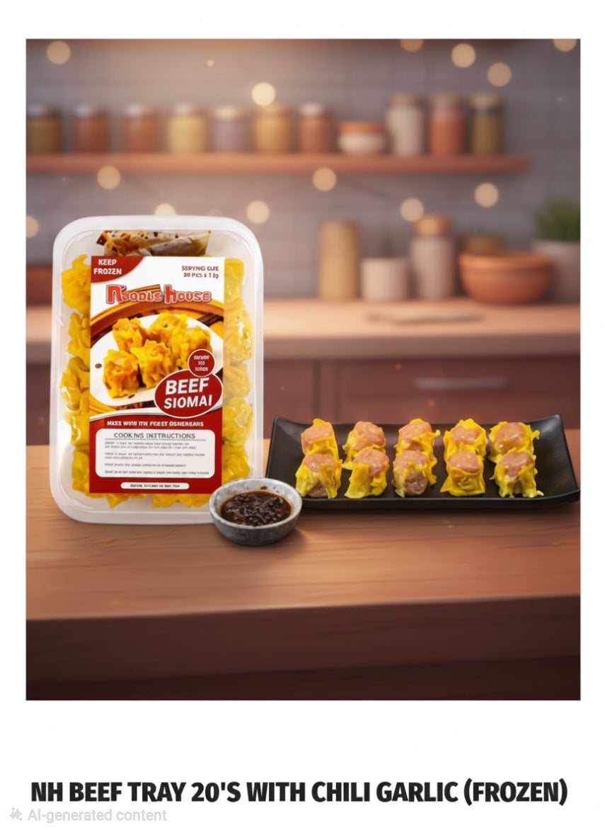 NH Beef Siomai Tray 20's with Garlic Sauce (20pcs Frozen)