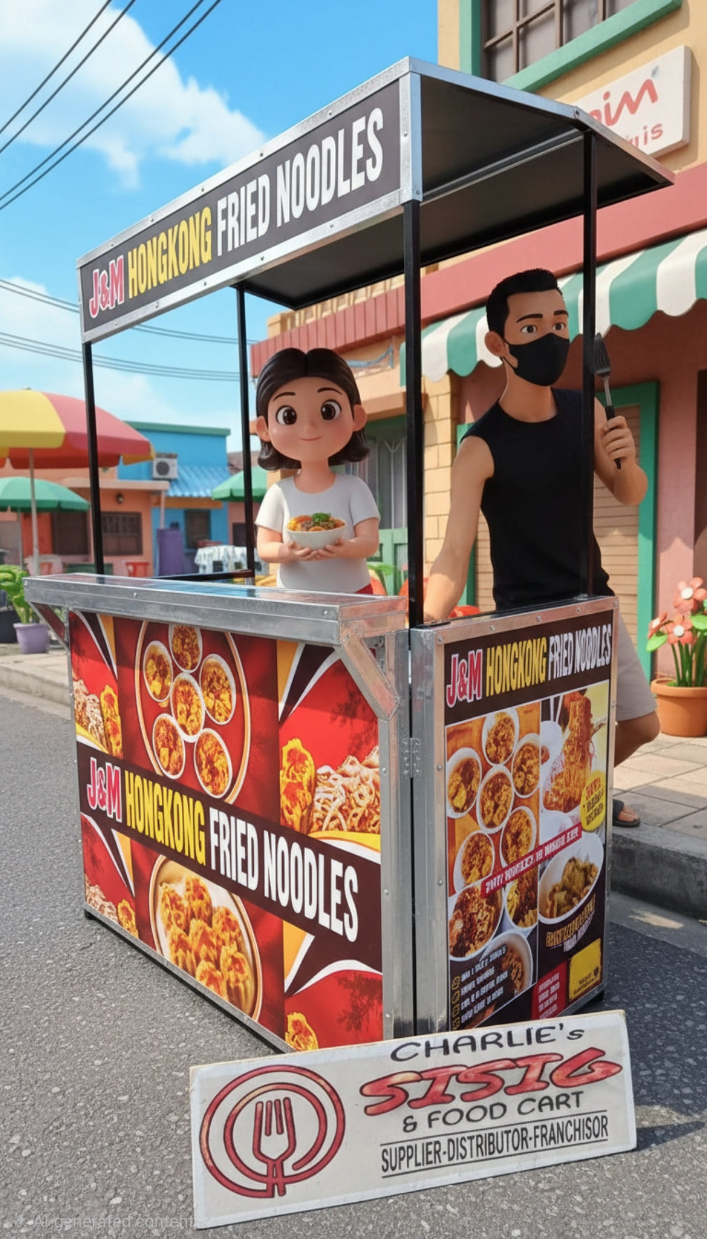 ☆ EXCLUSIVE: Food Cart Business Full Package + Siomai King Products — Heavy Duty Fixed Food Cart