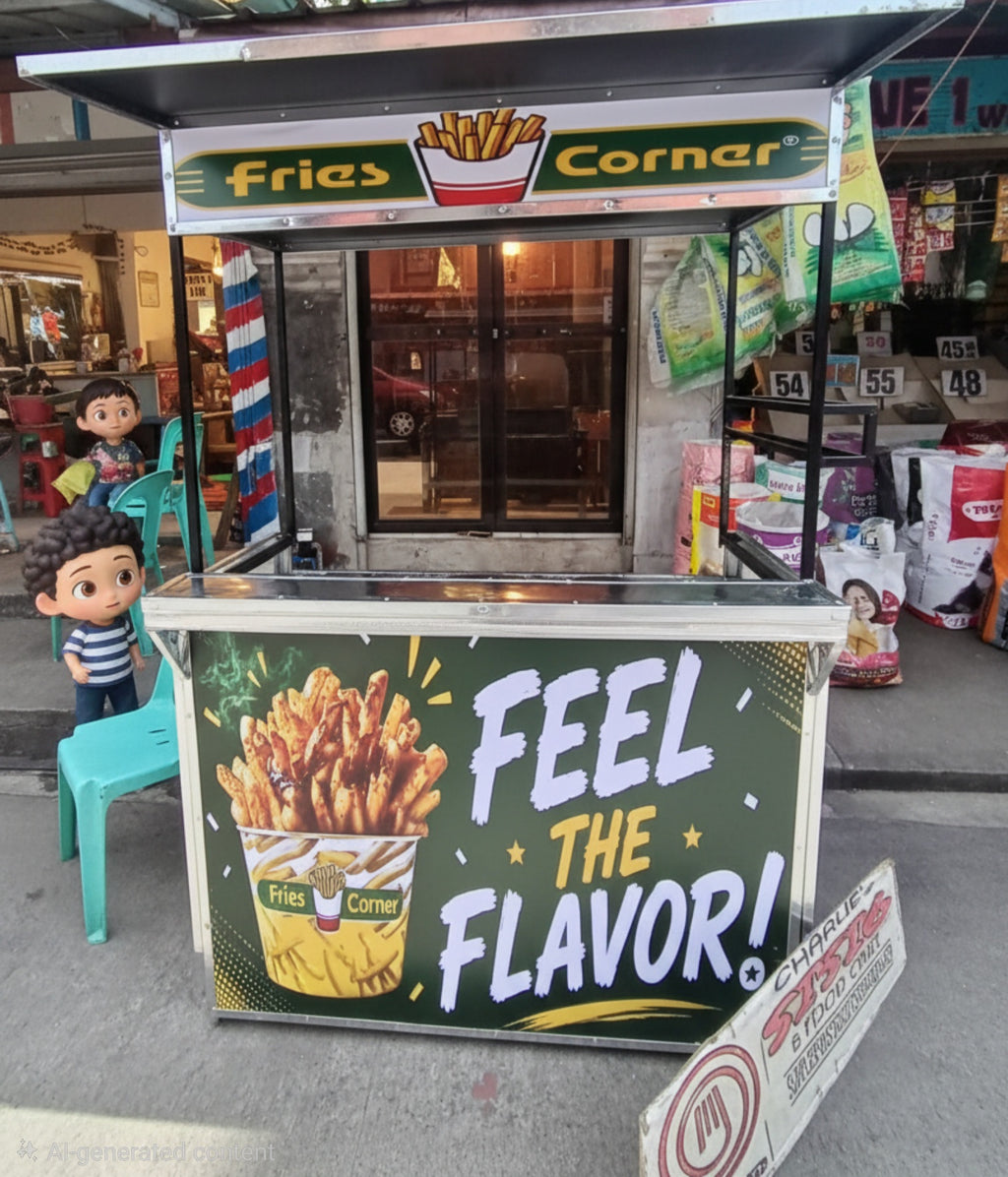 ☆ EXCLUSIVE: Food Cart Business Full Package + Siomai King Products — Heavy Duty Fixed Food Cart