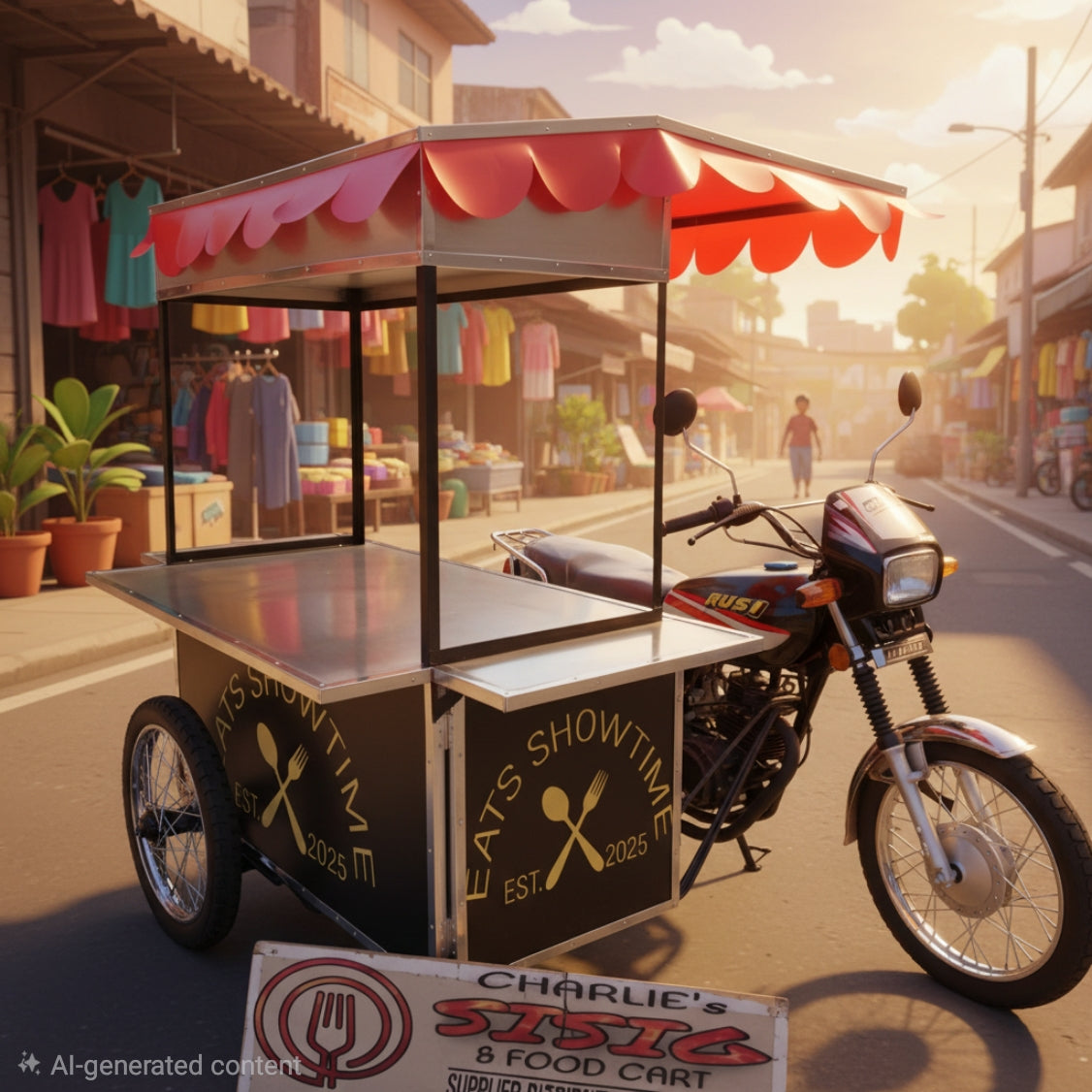 ☆ EXCLUSIVE: Food Cart Business Full Package + Siomai King Products — Heavy Duty Mobile Stainless Steel Food Cart