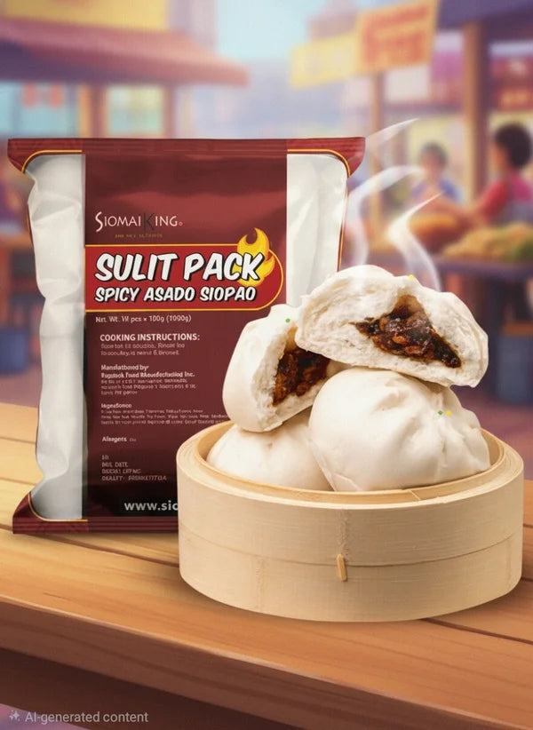 Sk Sulit Pack Spicy Asado Siopao with Sauce (10pcs Frozen)