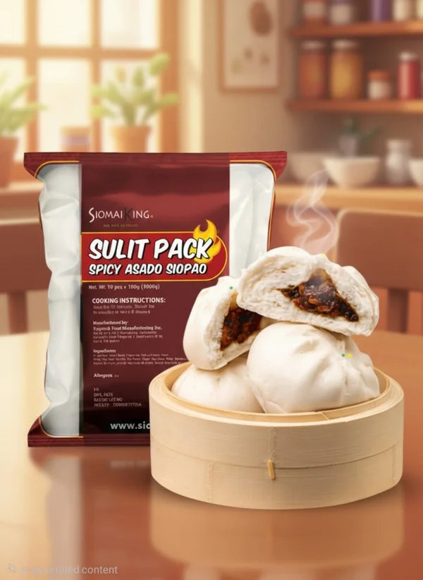 Sk Sulit Pack Spicy Asado Siopao with Sauce (10pcs Frozen)