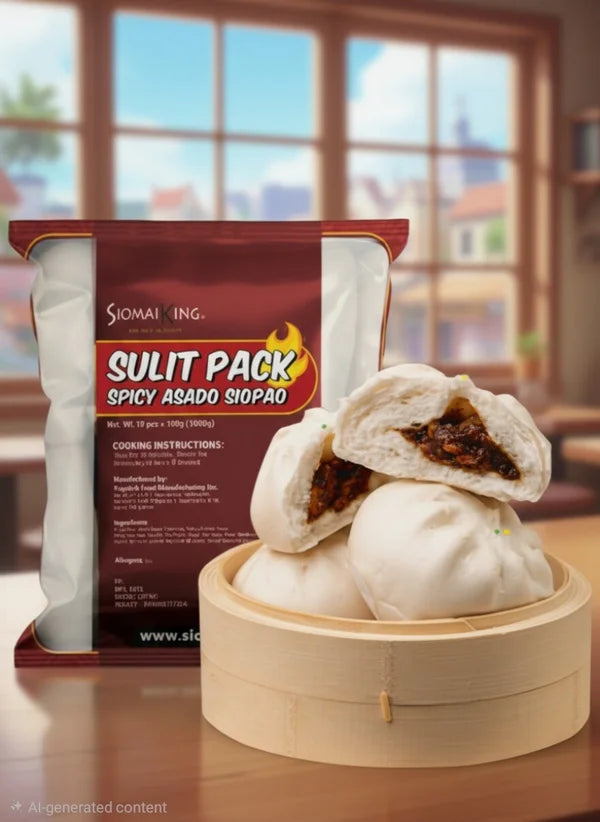 Sk Sulit Pack Spicy Asado Siopao with Sauce (10pcs Frozen)