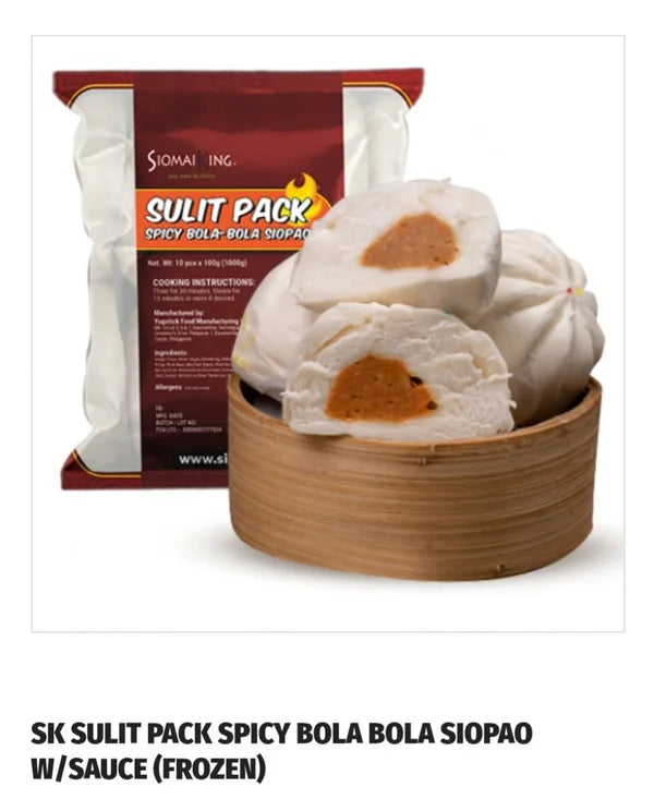 SK Sulit Pack Spicy Bola Bola Siopao with Sauce (10pcs Frozen)