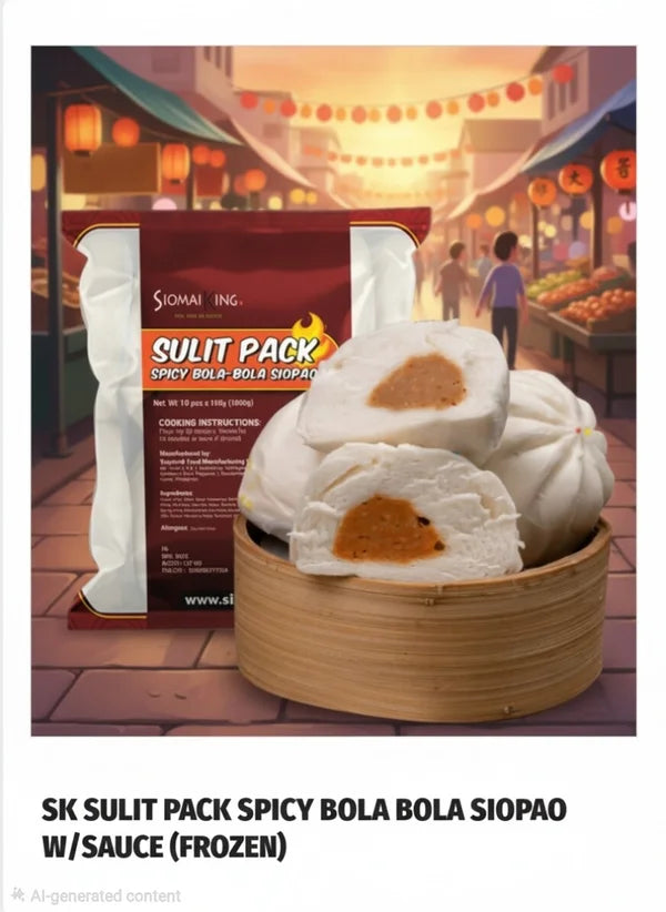 SK Sulit Pack Spicy Bola Bola Siopao with Sauce (10pcs Frozen)
