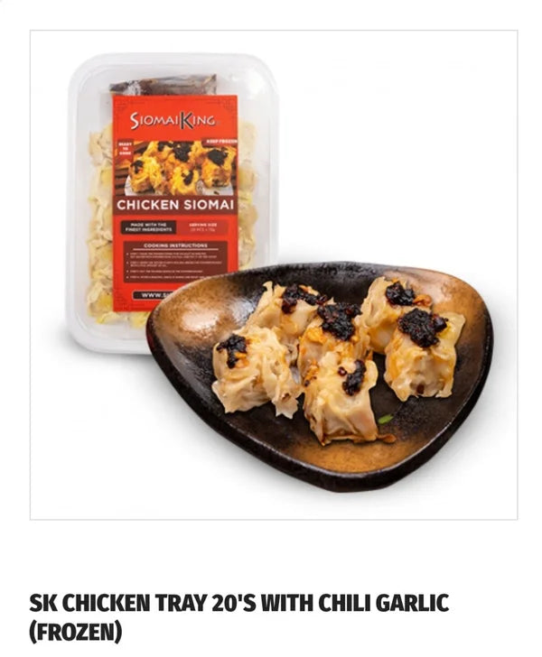 SK Chicken Tray 20's with Chili Garlic Sauce (20pcs Frozen)