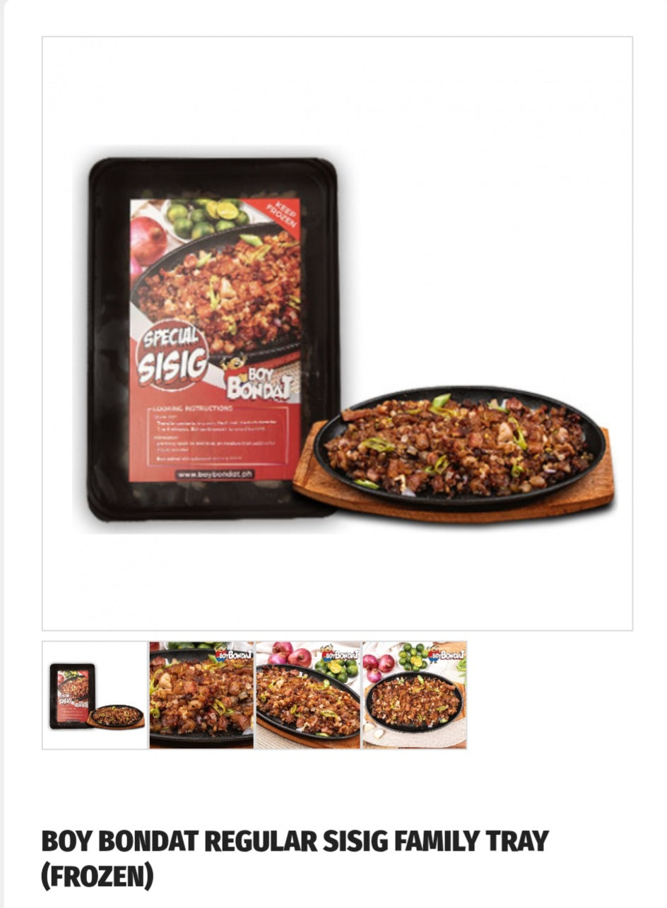 Boy Bondat Regular Sisig Family tray (Frozen)