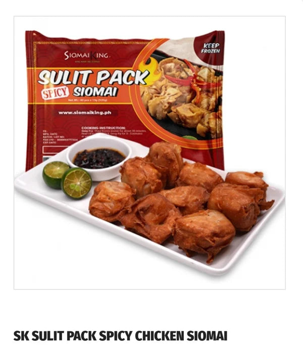 SK Sulit Pack Spicy Chicken Siomai (40pcs Frozen)