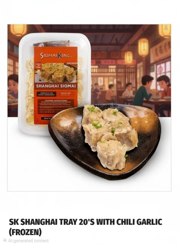 SK Shanghai Tray 20's with Chili Garlic Sauce (20pcs Frozen)