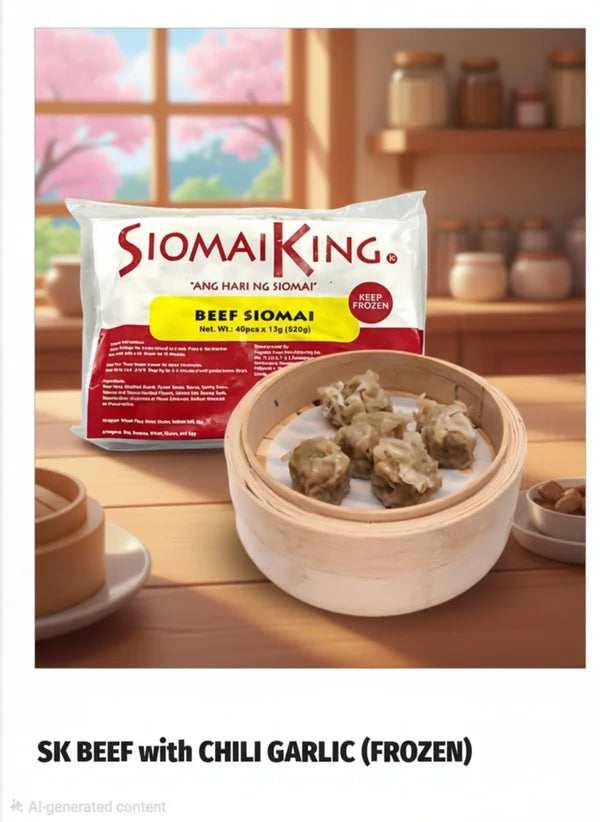 SK Beef Siomai with Chili Garlic Sauce (40pcs Frozen)