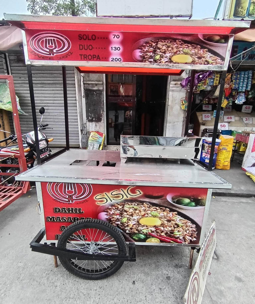 ☆ EXCLUSIVE: Food Cart Business Full Package + Siomai King Products — Oversize Bike Heavy Duty Stainless Steel Food Cart